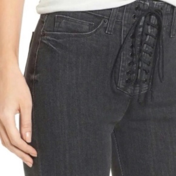 Hudson High-Rise Vintage Wash Lace-Up Flare Crop Boot 25 - Picture 4 of 10